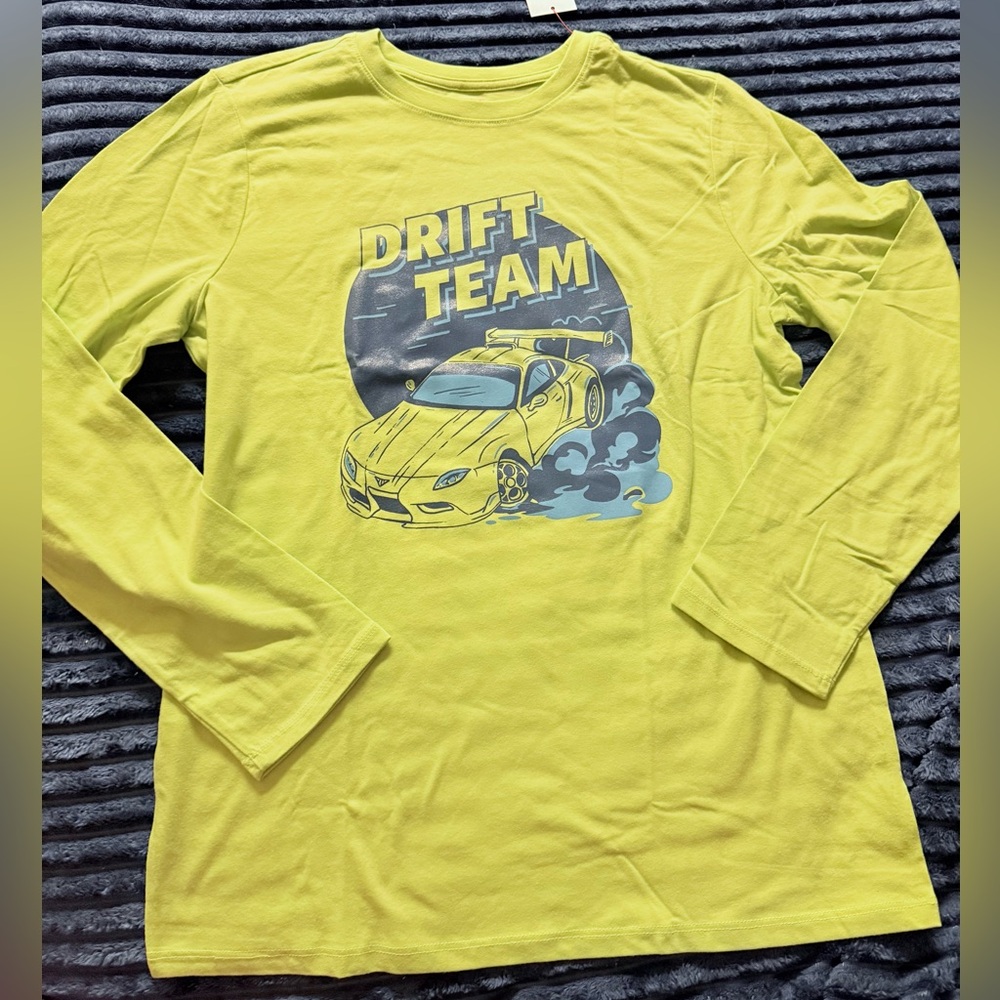 Bright Green Drift Team Long Sleeve Shirt